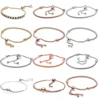 Паве сердце и звезда Роза замок блестящие камни и полосы стандартные серебряные бусины для браслета Пандора очаровательные ювелирные изделия