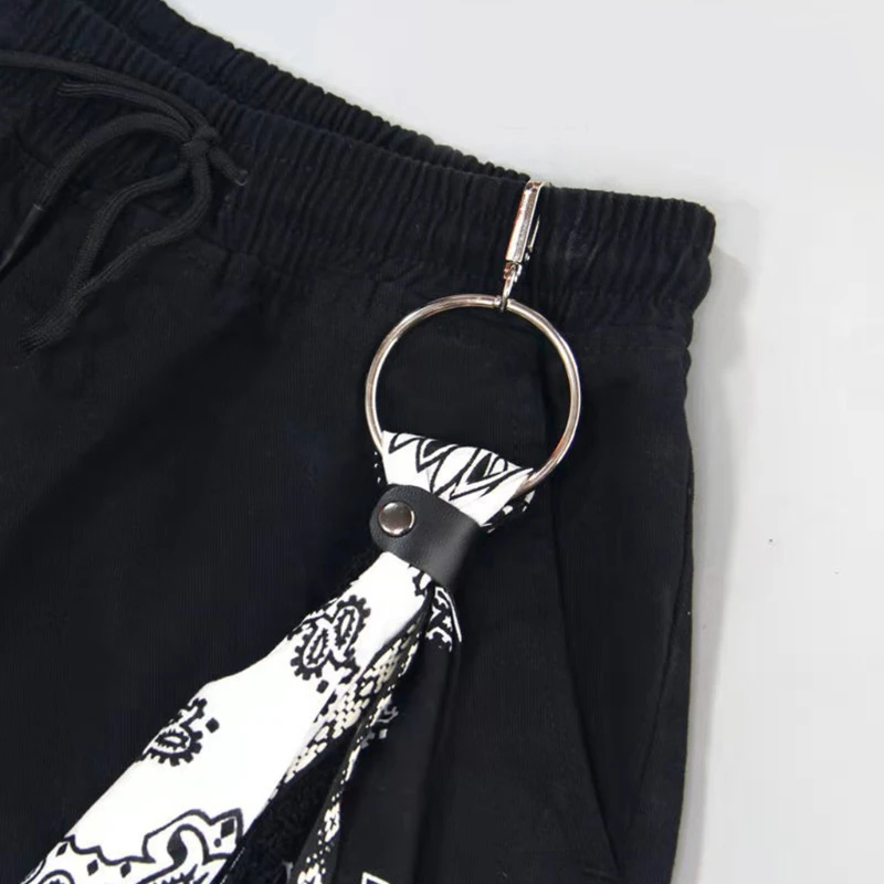 

Unisex Hip Hop Paisley Bandana Kerchief Wallet Chain Rock Punk Ribbon Biker Headscarf Metal Keychain Bags Pants Jewelry