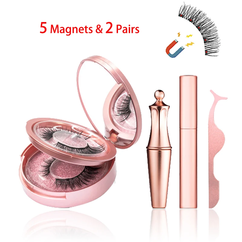 2 пары накладные ресницы на магнитах с 5 магнитами магнитные подводки для глаз