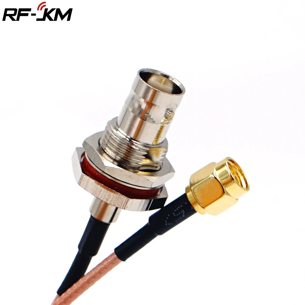 

RG316 Cable RF Coaxial Jumper Pigtail BNC female jack bulkhead to SMA Male SMA Plug adapter