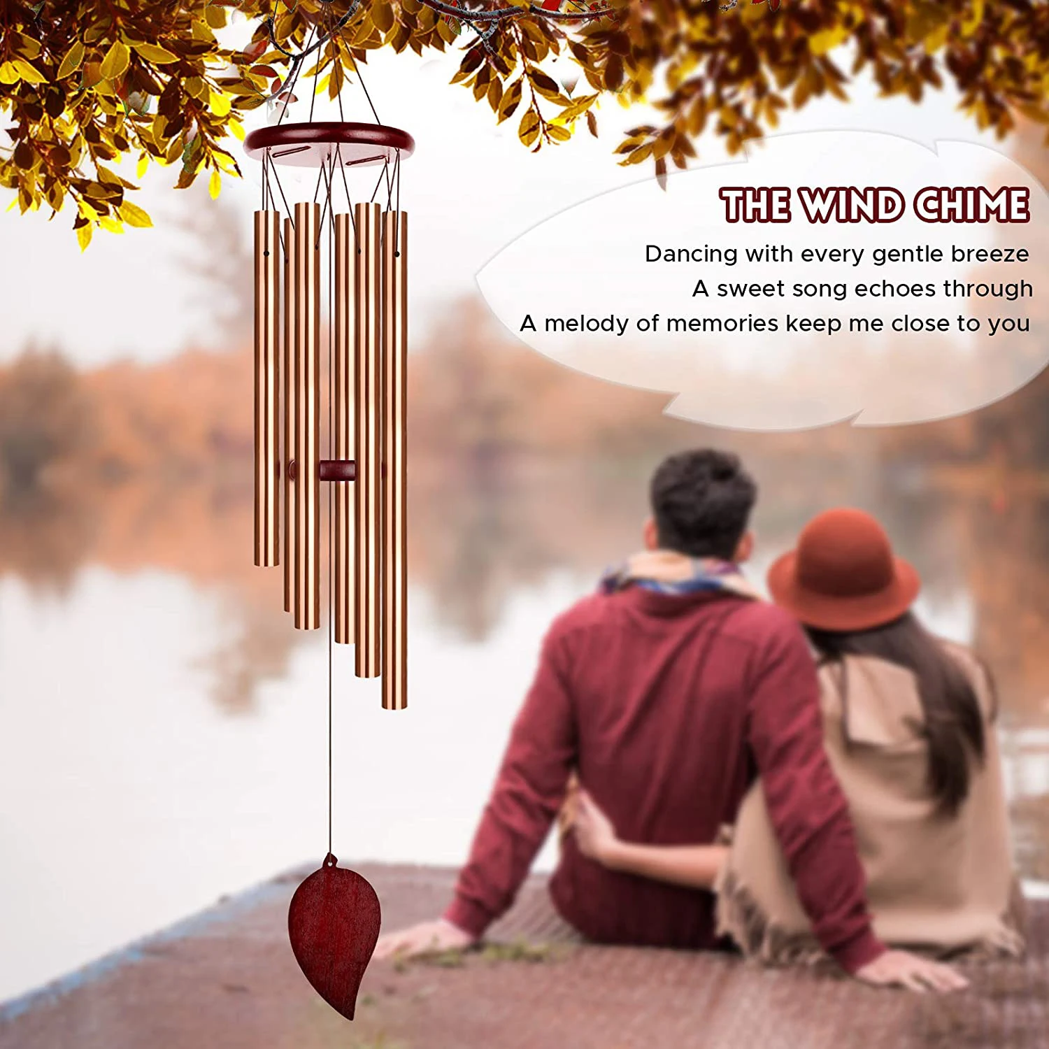 

Large Deep Tone Wind Chimes For Outside 30" Large Sympathy Memorial Windchimes Outdoor For Loss Of Wind-chime Hanging Decoration