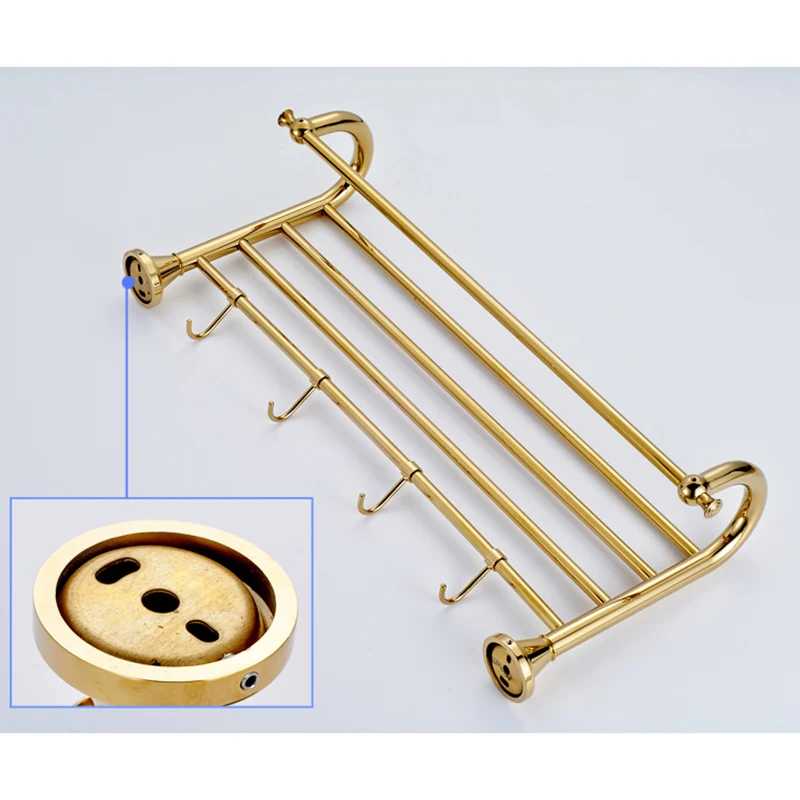 Senlesen роскошная золотистая вешалка для полотенец настенный держатель двойные