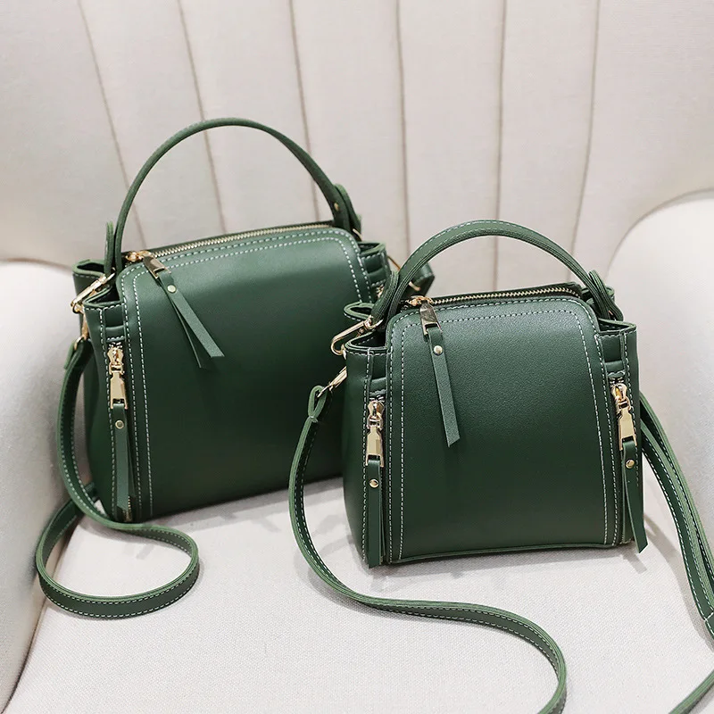 

Small Bucket Bags For Women 2021 Winter Messenger Bags With Long Strap Designer Crossbody Bags Green Shoulder Bags Female Bag