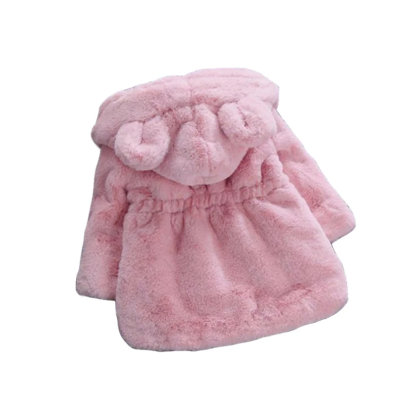 Зимнее бархатное пальто с искусственным мехом для девочек Теплая куртка Детская