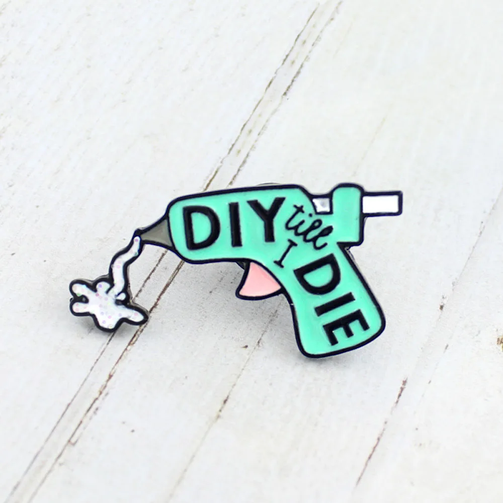 Креативная мультяшная брошь с пистолетом-распылителем модная сделай сам клеевым