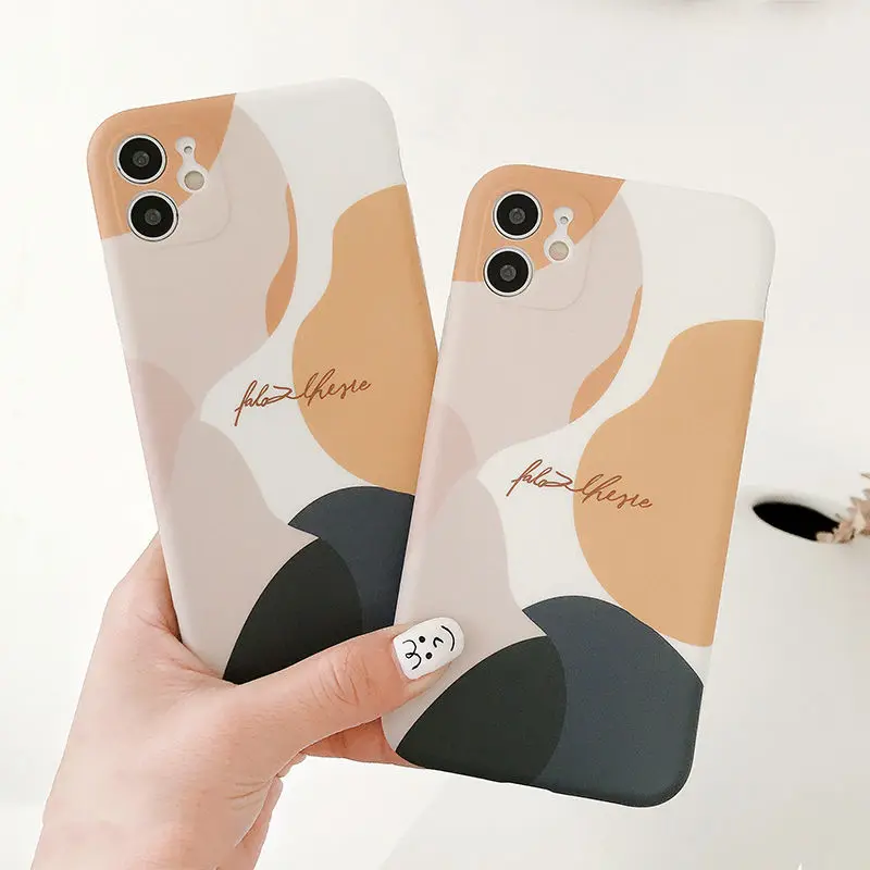 Чехол-накладка для iPhone 11 12 13Pro Max XR XS X 7 8 Plus Pro мягкий с милым рисунком в Корейском