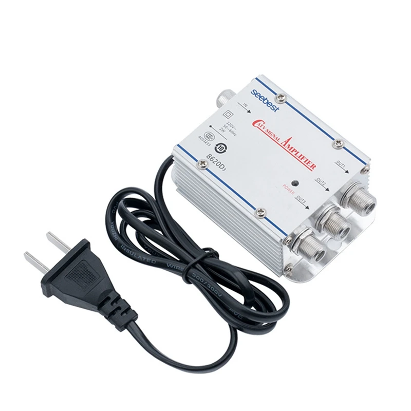 Adjustable 1 In 3 Out Catv Cable Tv Splitter Amplifier 20Db Digital Antenna Signal Booster 45-860Mhz Amplifiers | Электроника
