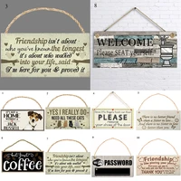wall plaques family craft chic friendship signs wooden vintage hanging board rectangle decoration for home door