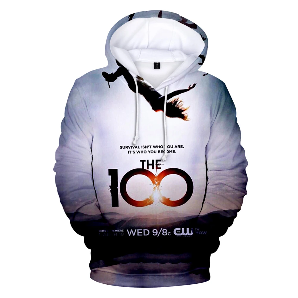 

New Arrival Tv Series THE 100 3D Hoodies Hot Sale THE 100 Sweatshirts Autumn Men Women Hooded Clothes Cool Tops Size 2XL-5XL