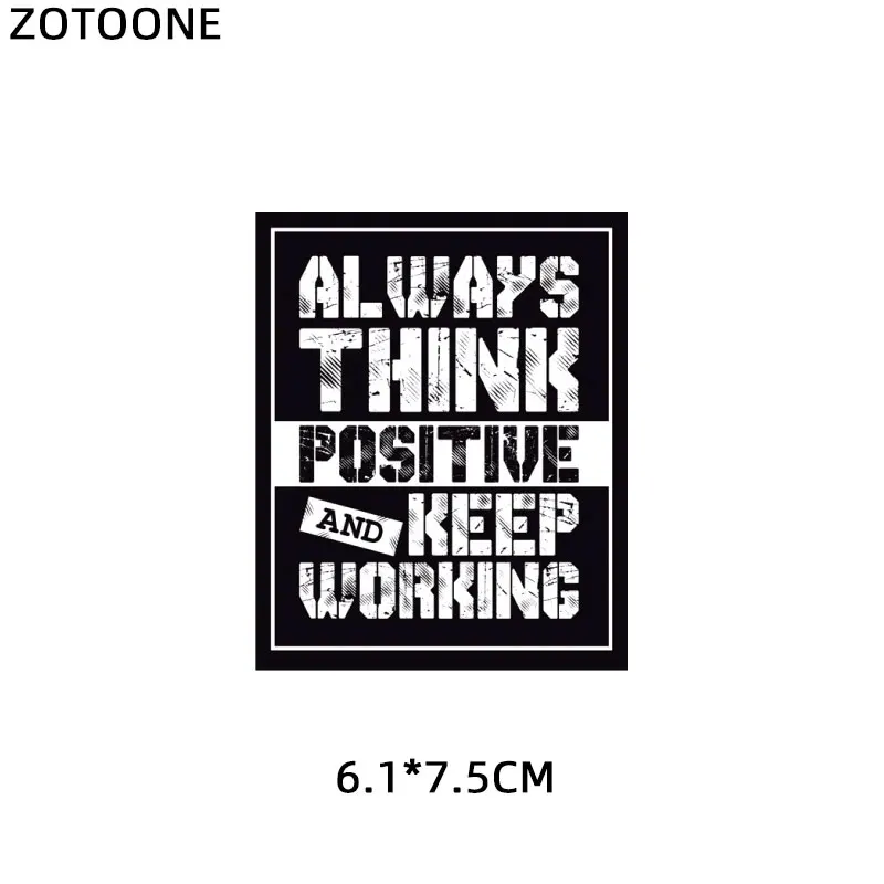 ZOTOONE с надписями и принтом со значком для детей Утюг на наклейки пальцы одежды