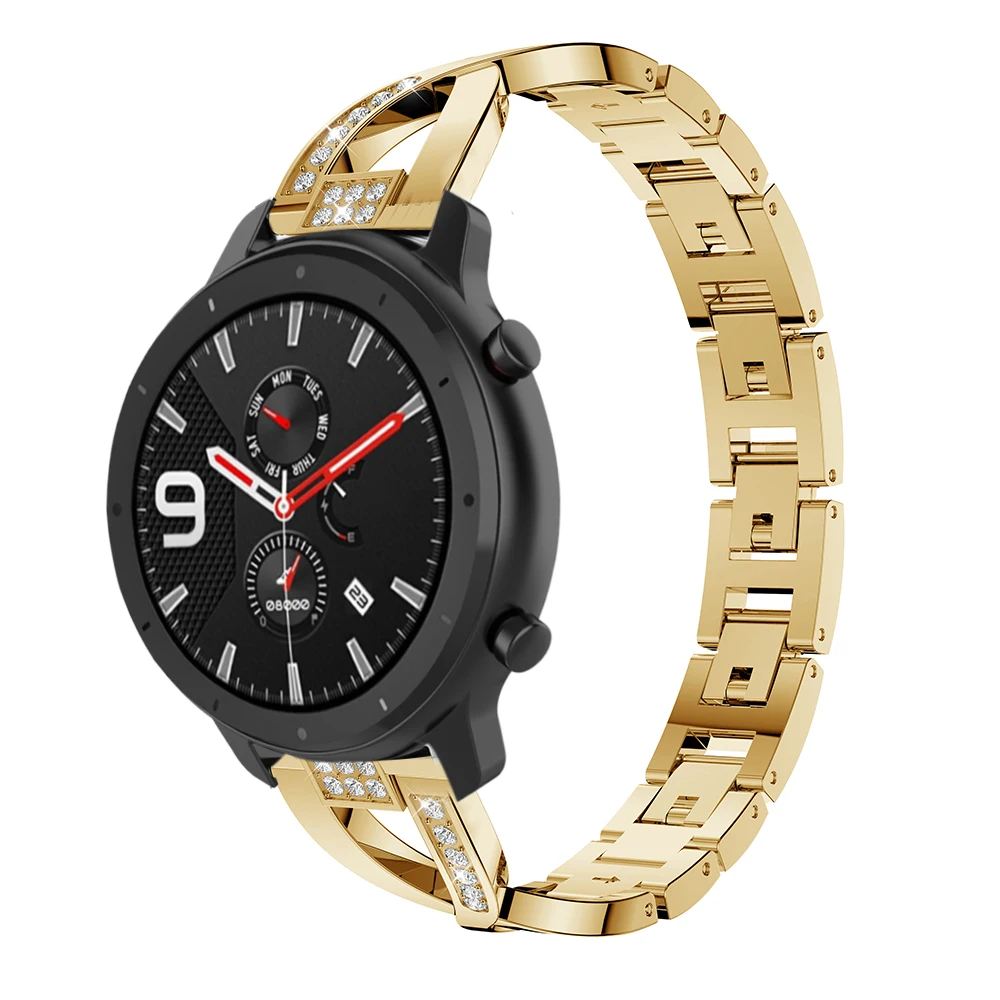 20 22 мм Металлический Стальной браслет для Huami Amazfit Pace Stratos 2 ремешок для AMAZFIT GTS GTR 42 мм 47 мм ремешок для часов gear S3 S2 ремень