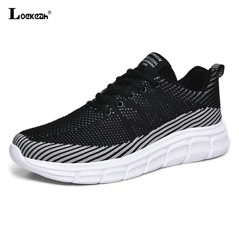 Кроссовки мужские сетчатые на шнуровке удобные легкие дышащие Повседневная