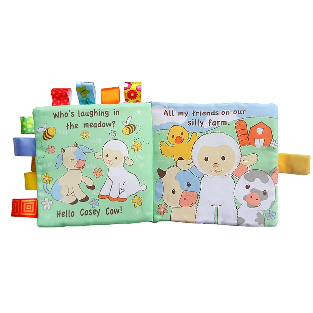 Обучающие Детские Тканевые книги в стиле животных игрушки для новорожденных