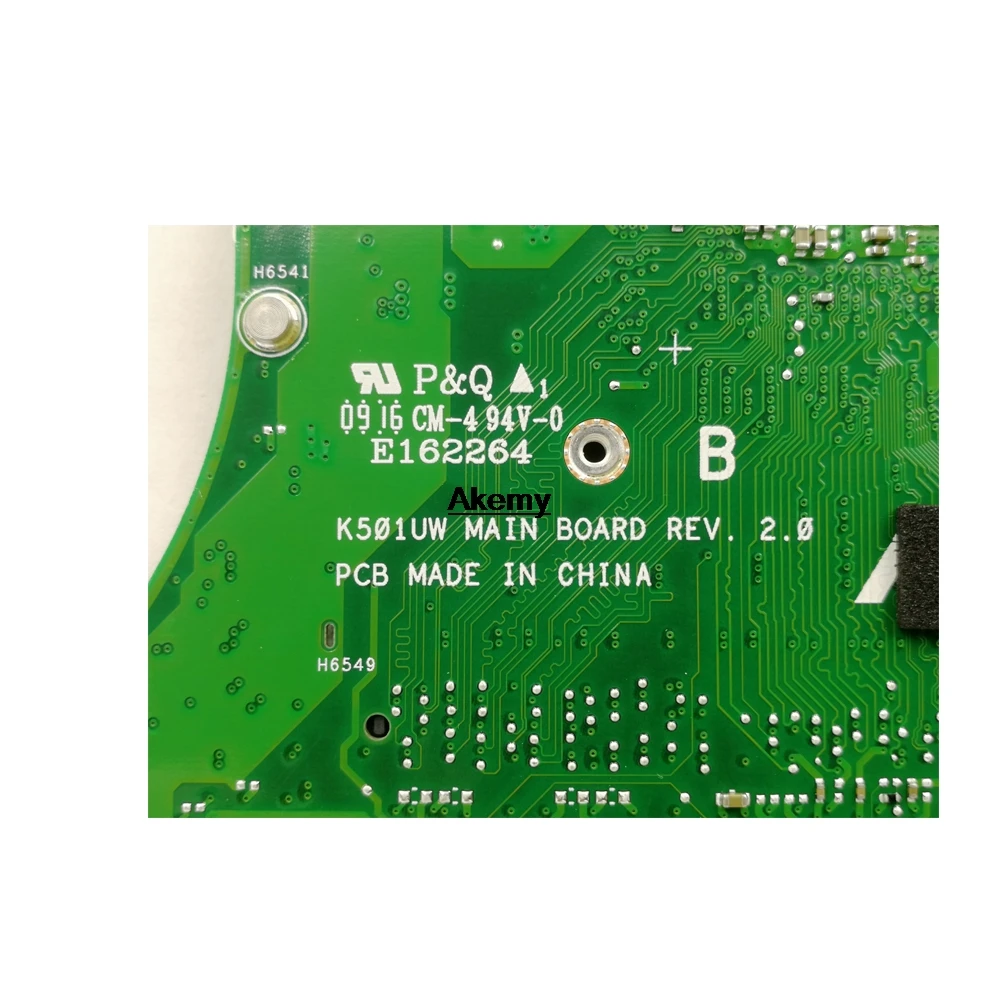 

K501UW Laptop motherboard For Asus K501UXM K501UQ K501U original mainboard DDR4 8G-RAM I7-6500U GTX960M/GTX950M