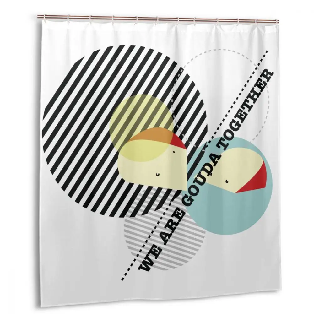 Очарование дома мы Gouda вместе чизны Валентина пластиковые занавески для душа 66x72