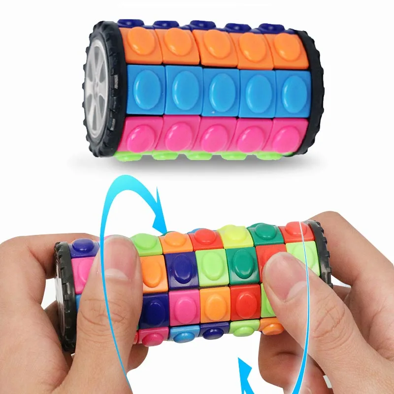 Juguetes de descompresi&oacute;n intelectual de desarrollo de Torre tridimensional, cubos de embalaje de velocidad, cubo infinito, escritorio-0