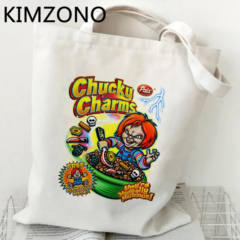 

Chucky shopping bag recycle bag grocery jute bag canvas reusable shopper bag sacola reciclaje woven foldable custom