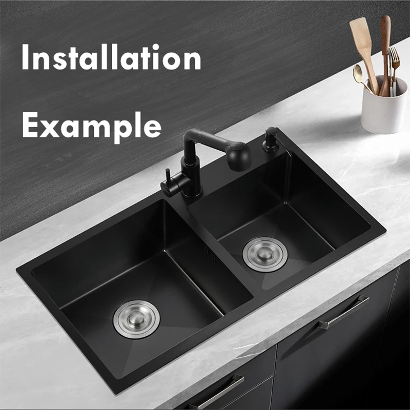

Kitchen Faucet Single Hole Pull Out Spout Kitchen Sink Mixer Tap Stream Sprayer Head Black Hot And Cold Water Mixer Tap For Sink