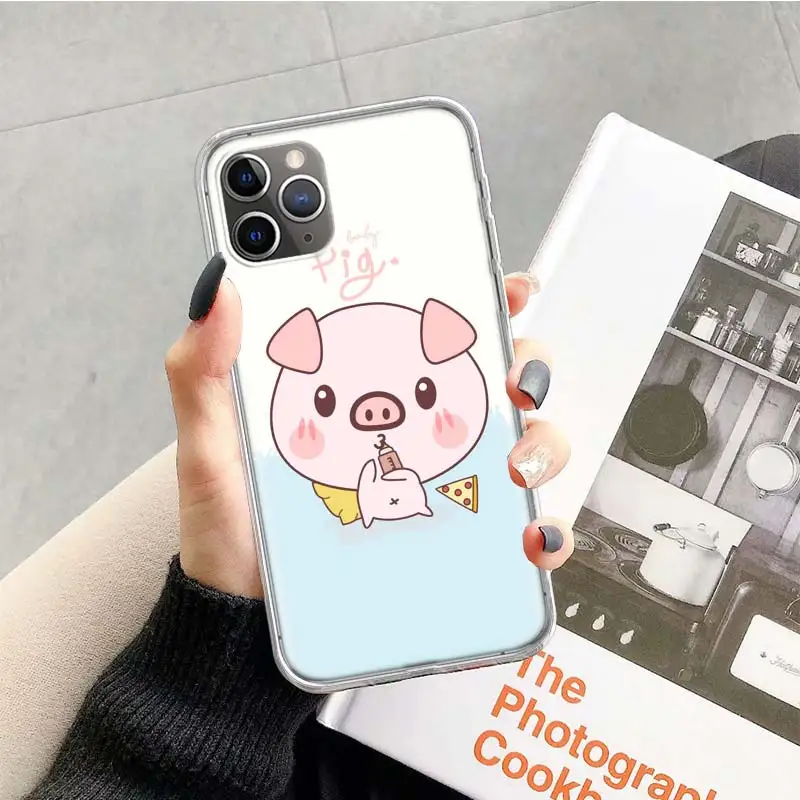 Милый розовый чехол Kawai Pig для Apple iPhone 11 13 12 Pro XS Max XR X 7 8 6 6S Plus Mini 5 | Мобильные