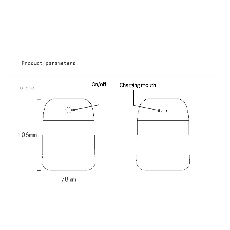 

80ML USB Mini Air Humidifier Ultrasonic Essential Oil Aroma Diffuser Youpin Mute LED Light Mist Maker for Home