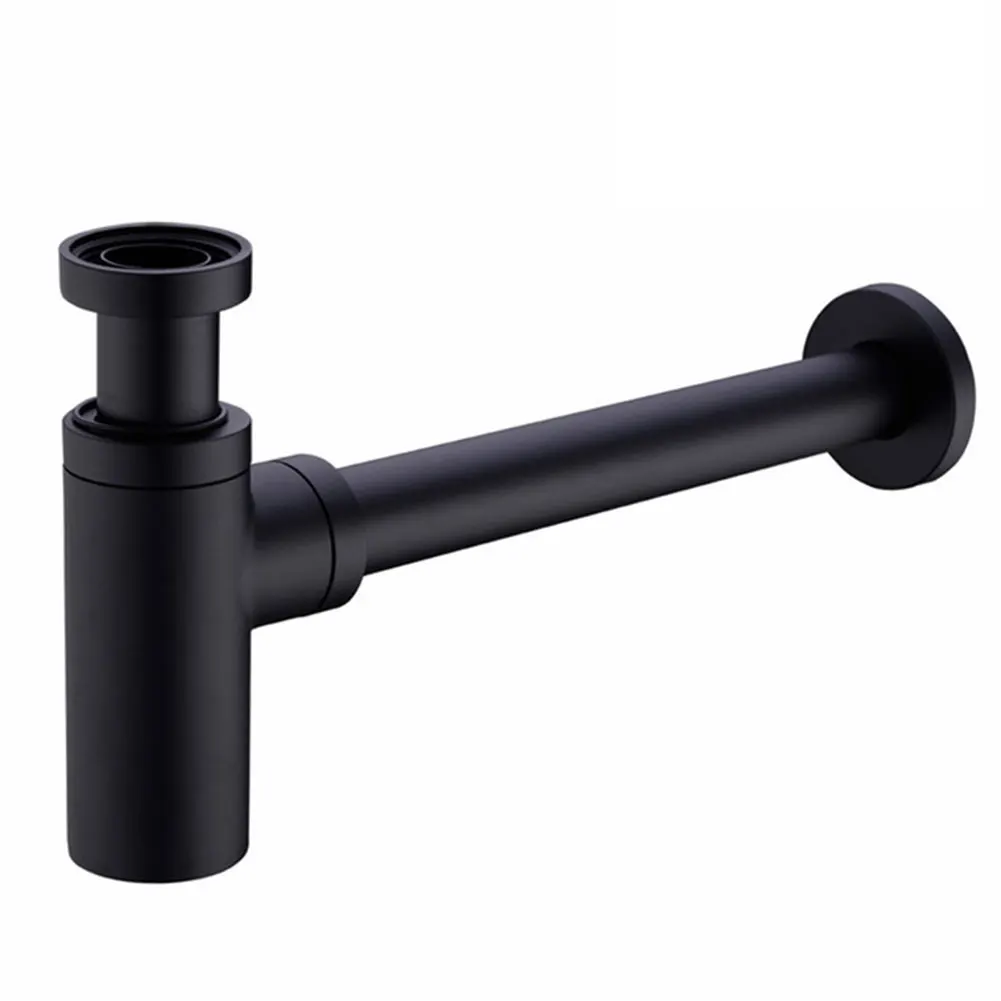 

Durable Adjustable Bathroom Basin Waste Universal Sink Bottle Trap Luxury Home Drain Rubber Easy Install Black Extension