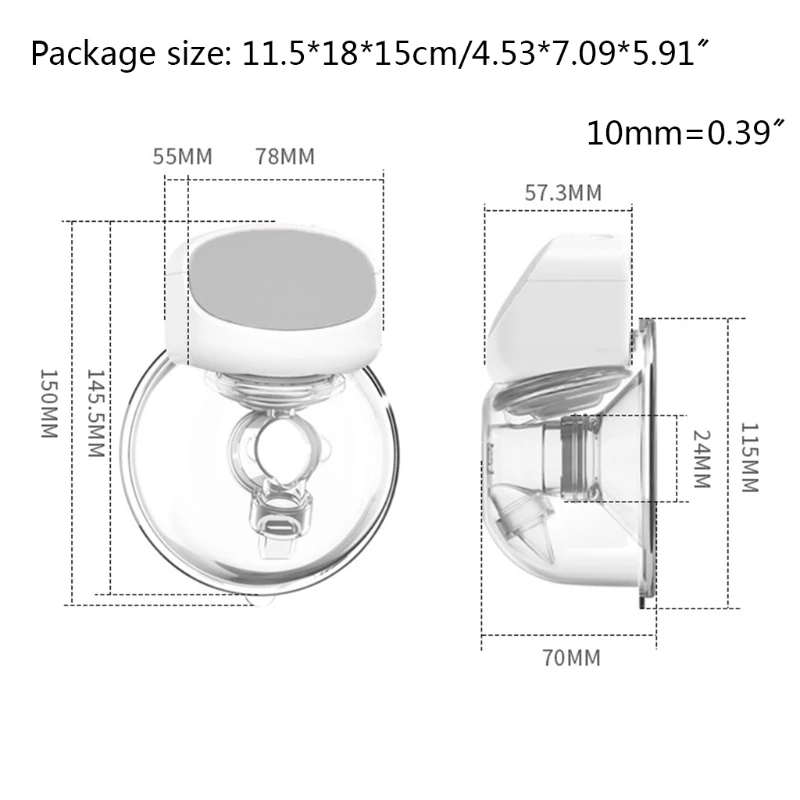 

Electric Breast Pump Silent Wearable Automatic Milker USB Rechargable Hands-Free Portable Milk Extractor