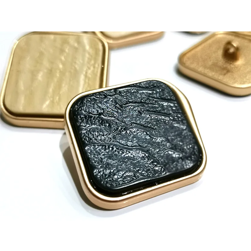 10 шт. металлическая Глянцевая пуговица из смолы сплава для шитья вручную