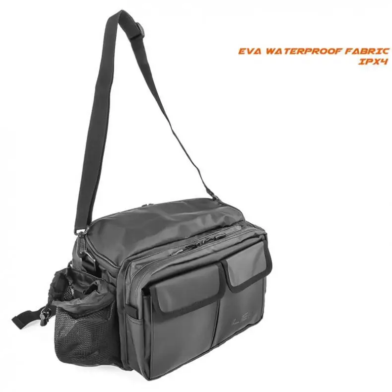 

IPX4 Waterproof Fabric Fishing Bag 11L Large Capacity Waist Shoulder Messenger Fishing Tackle Reel Lure Camera Storage Bag