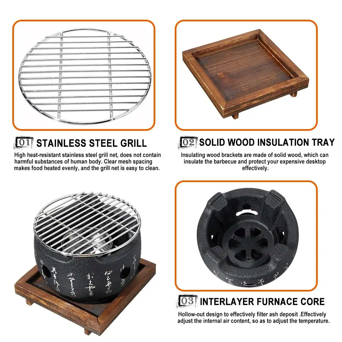 Принадлежности для барбекю многоразовые принадлежности тарелка портативная