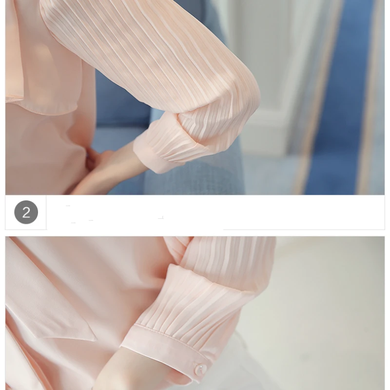 

Womens Tops And Blouses Bow Collar Office Ladies Blouse Women Fashion 2021 Long Sleeve White Chiffon Blouse Women Shirts