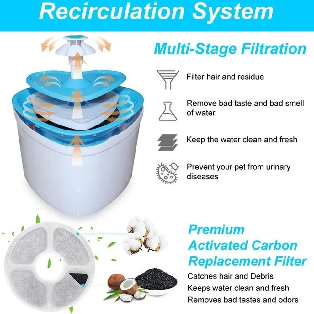 Автоматический питьевой фонтанчик для домашних животных бесшумная поилка кошек