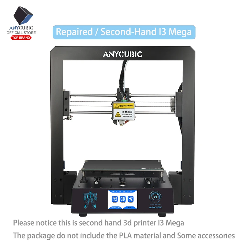 ANYCUBIC отремонтированный second hand I3 Mega S дешевый 3d принтер полностью металлический