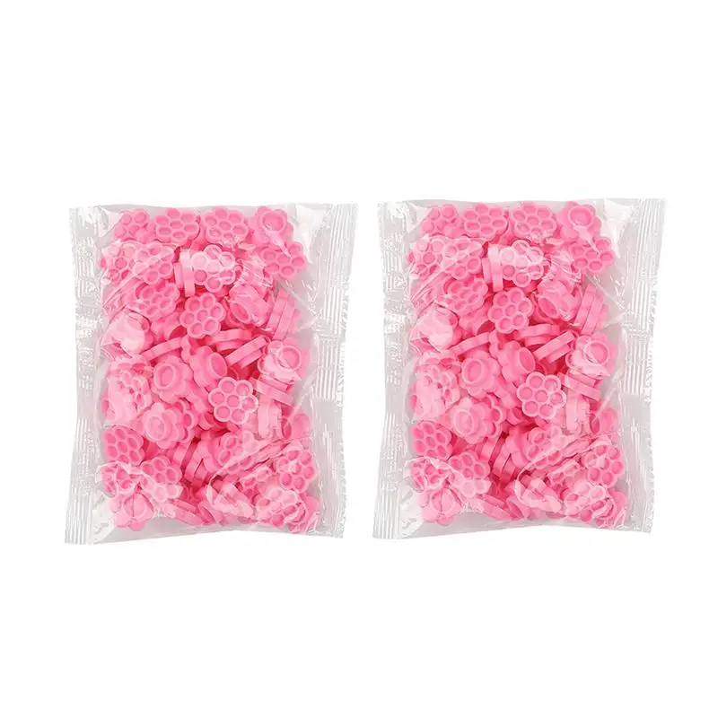 

200Pcs Plastic Grafting Eyelash Glue Cup Eyelash Cup Glue Delay Cup Eyelash Supply for Salon Women