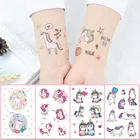 Временные тату-наклейки для детей, 25 видов, единороги, милая мультяшная лошадь, детский подарок, искусственная татуировка, временные одноразовые