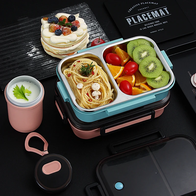Японский детский Ланч бокс герметичная коробка Bento 304 контейнер для еды из