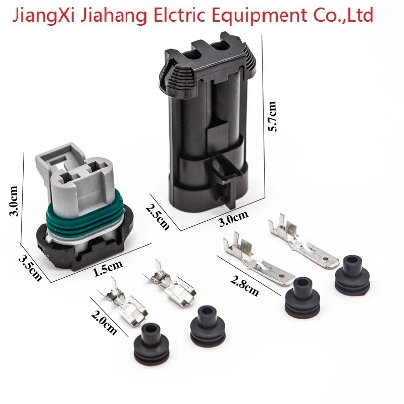 15363993 15363990 Бесплатная доставка 200 комплектов DJ70282A-6.3-11/21 2Pin AMP Автомобильные Разъемы для электрических проводов для VW,BMW,Audi,Toyota