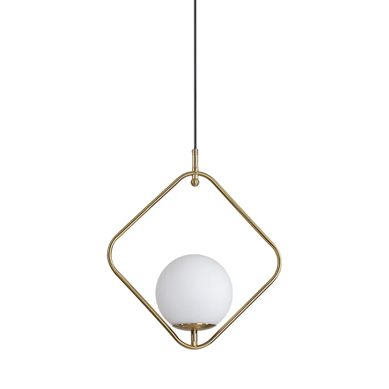 

Electroplated Gold Small Droplight Creative Light Luxury Light Restaurant Bedroom Bedside Cool Led Small Droplight