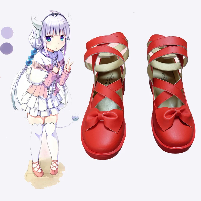 

New Anime Kobayashi san Chi no Maid Dragon Cosplay Shoes Miss Kobayashi's Dragon Maid Kanna Kamui Cosplay Shoes