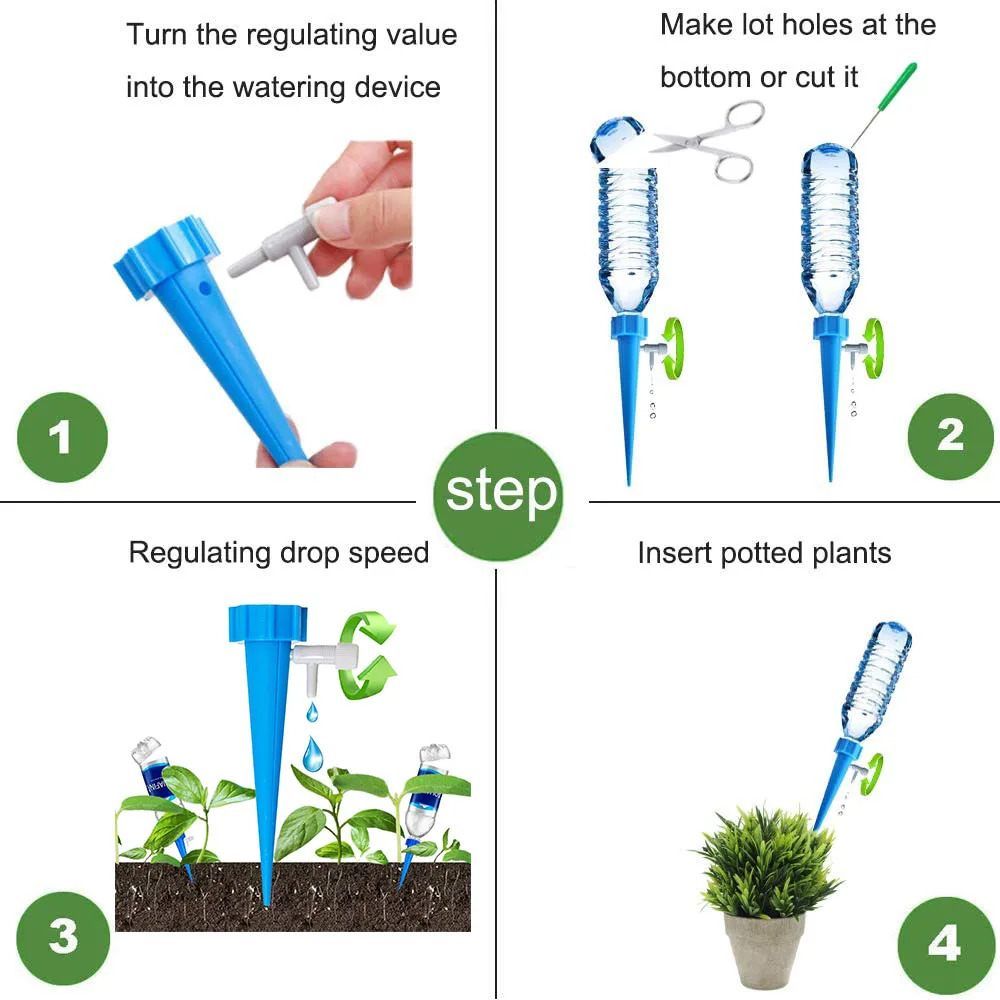 6-36pcs Auto Drip Irrigation System for Home Agriculture Outdoor Indoor Household Plant Flower Automatic Watering Spikes Kitting | Дом и сад
