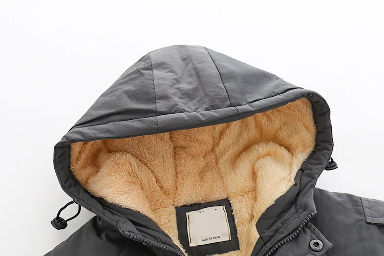 

2019 Kids Toddler Boys Winter Parkas Jackets Children Outerwear Clothing Cotton Velvet Baby Girl Hoodies Coat Pocket Parkas
