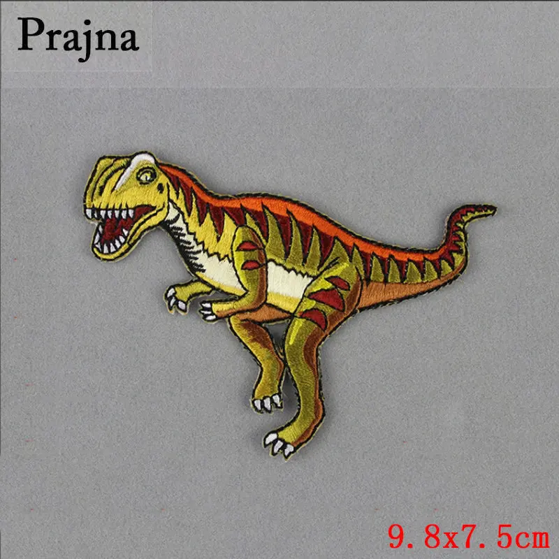 DIY нашивка динозавра Юрского периода нашивки в полоску с вышивкой для одежды