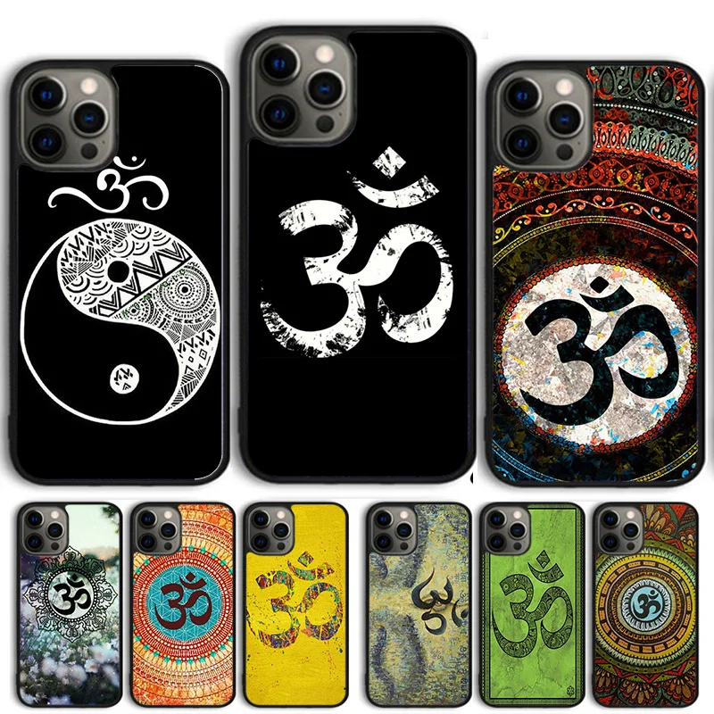 Чехол для телефона Om Aum с символом красочной намастной йоги iPhone 14 13 12 Pro Max mini 11 XS X XR