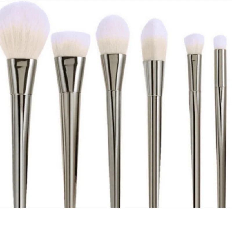 

7 Rose Gold Makeup Brush Rhombus Makeup Brush Set Loose Powder Brush Beauty Tool Set With Plastic Handle