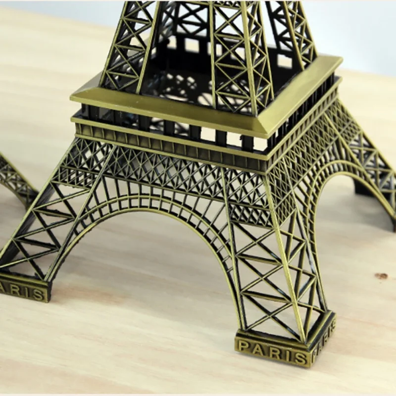 25cm Metal Art Crafts Paris Tower Model Figurine Zinc Alloy Statue Travel Souvenirs Home Room Decorations Creative Gifts | Дом и сад