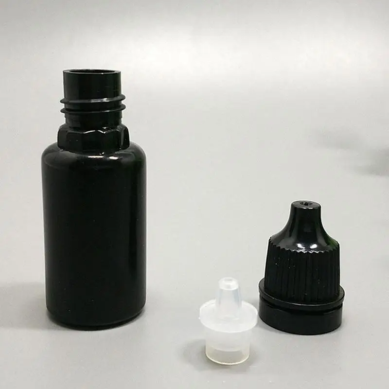 

Black Refillable Squeezable Empty Plastic Dropper Bottle Eye Bottle Light-proof Liquid with Hold Container Jar Caps Vial Dr P4B2