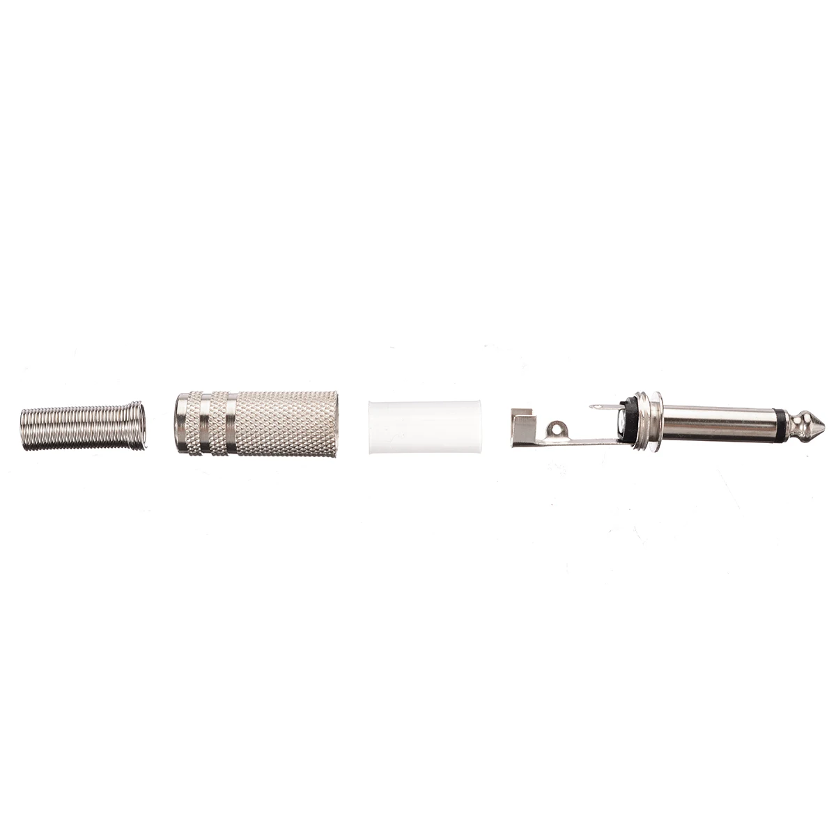 10 шт. металлический монофонический аудиокабель 75X15 мм 1/4 мм|plug connector|metal connectormetal x |
