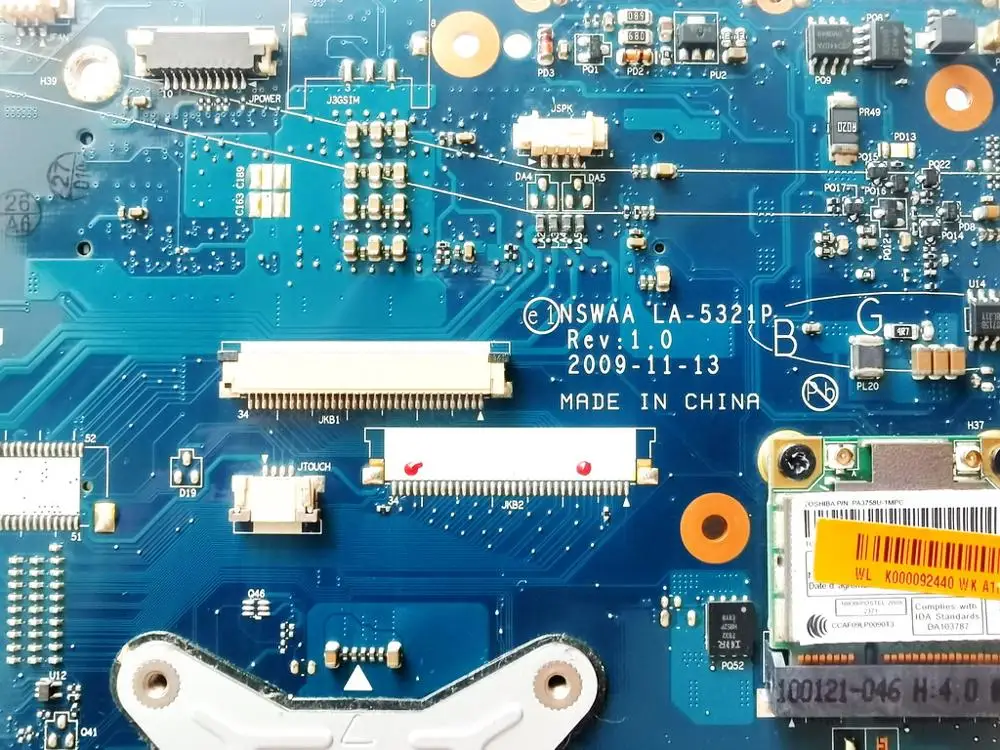 

Original for Toshiba L500 laptop motherboard L500 HM55 NSWAA LA-5321P K000092510 tested good free shipping