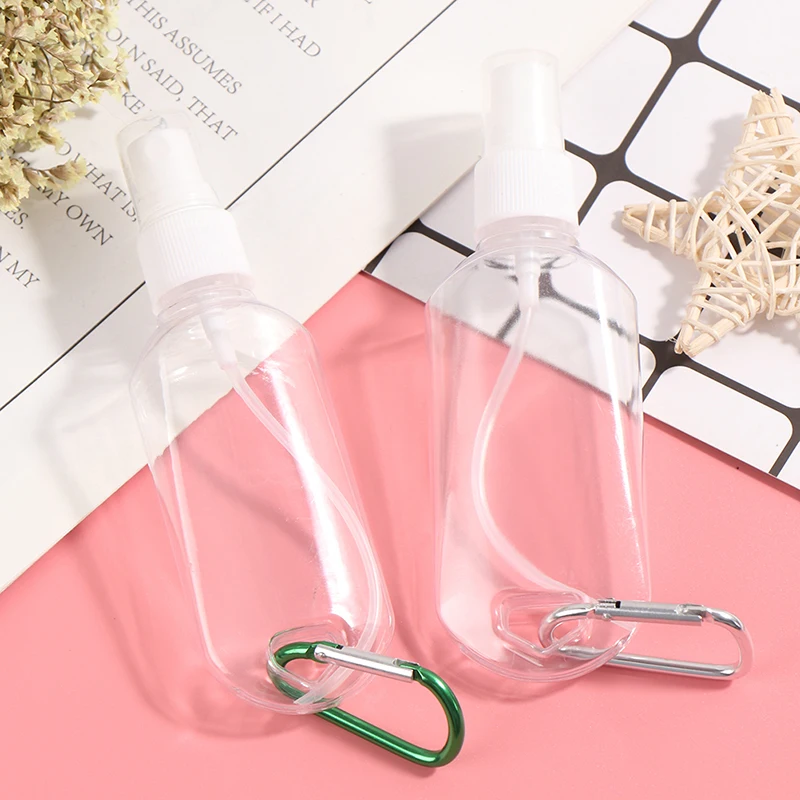 

Portable Alcohol Spray Bottle Empty Hand Sanitizer Empty Holder Hook Keychain