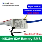 BeMuchSafer 14S 30A BMS 52 в 51,8 в 50,4 в 48 в 14S3 0A аккумулятор BMS зарядный порт с диодом для DIY E-Bike E-Scooter E-мотоциклы