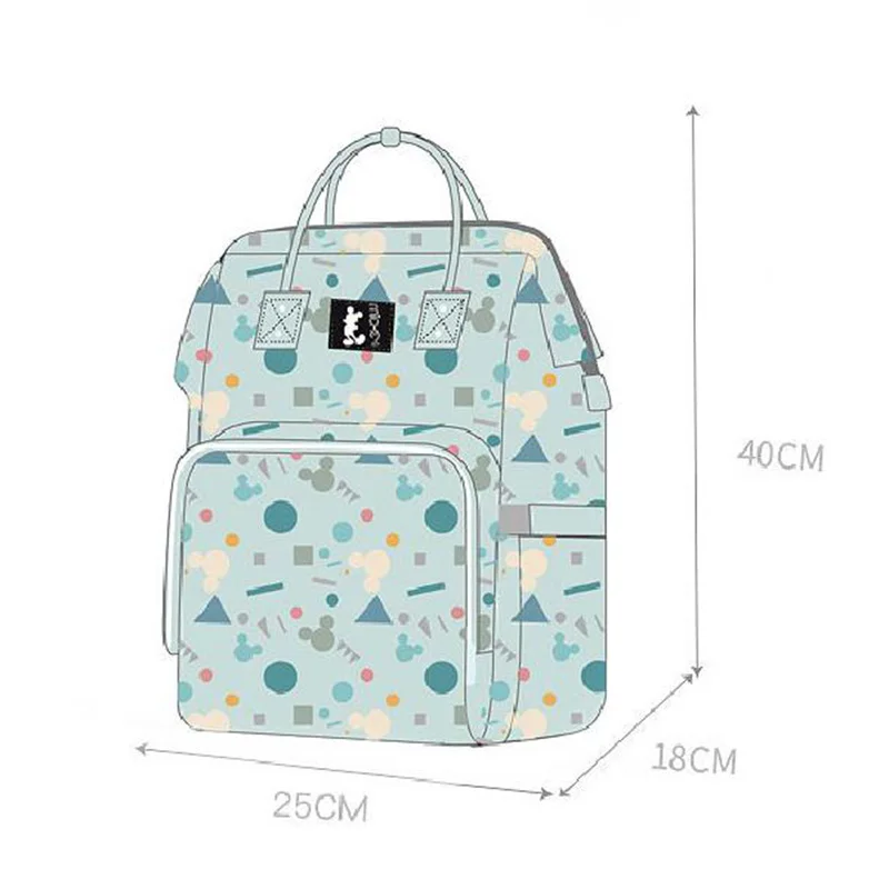 Disney-Bolsa de pa&ntilde;ales de maternidad para mam&aacute;s, bolsa de pa&ntilde;ales de gran capacidad, mochila de viaje, bolso de lactancia para el cuidado del beb&eacute;, regalo de moda para mujer-5
